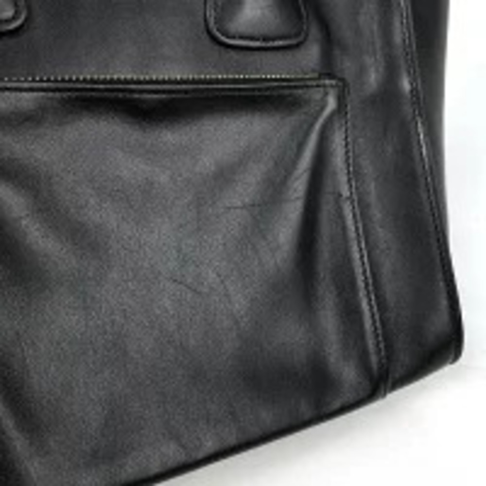 Prada Plate 2way Shoulder Bag Shopping Leather Nero Black - Picture 5 of 7